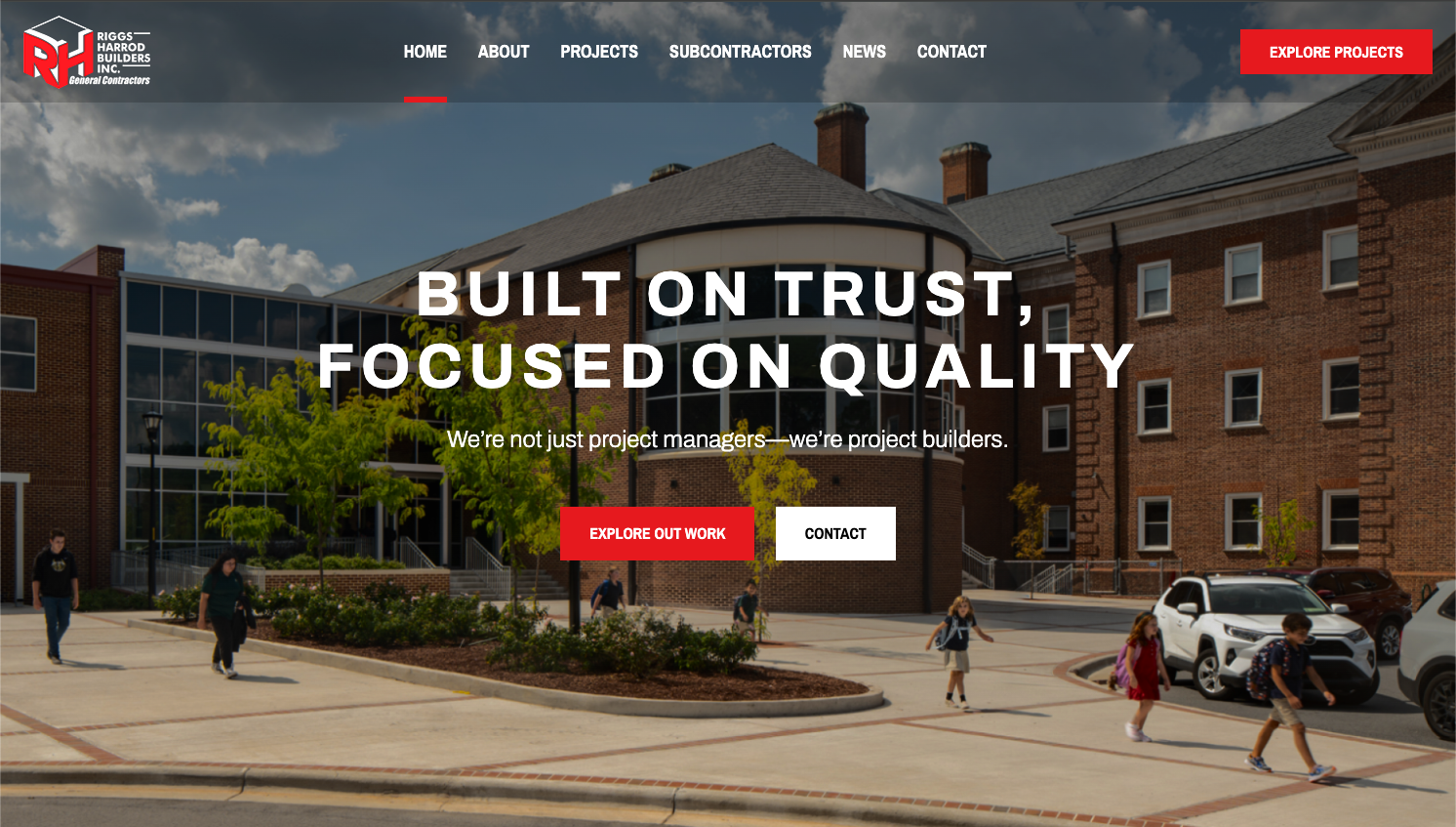 Riggs Harrod Builders New Website Feature